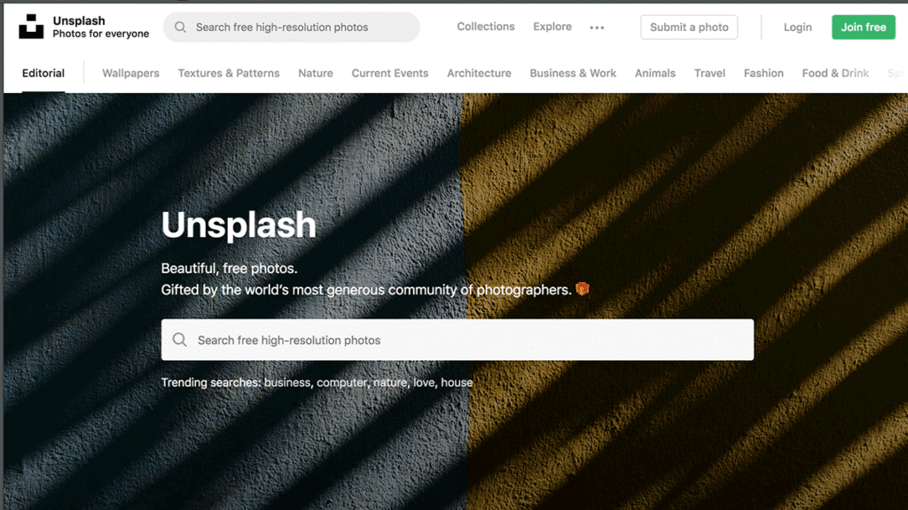 Unsplash 超高品質免費圖庫